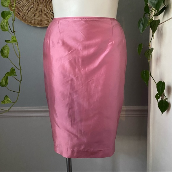 [Vintage Carlisle] Silk Pencil Skirt - Picture 3 of 8
